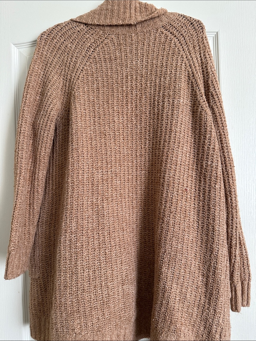Cozy warm bear BROWN /Open-Front Women's Cardigan Sweater - with Front pockets - Picture 5 of 5